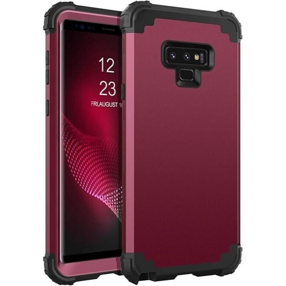 Samsung Galaxy Note9 Wine Red Hybrid Case Dual Layer Rugged Shockproof Guard